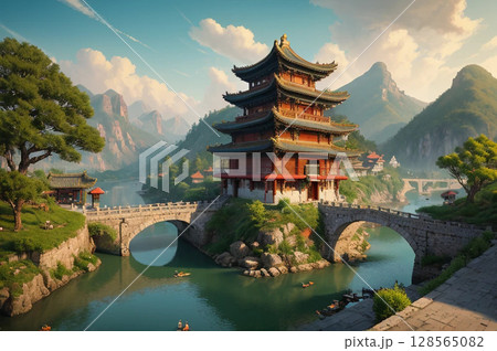 中華な風景 128565082