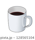 白いマグカップのコーヒー 128565104