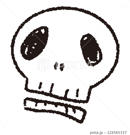 ペンで描いた風骸骨 128565337