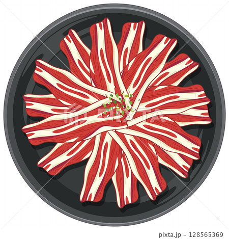 Vector Illustration of Asian Cuisine Platter 128565369
