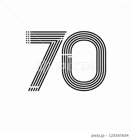 an AI Image Generator, 70 Years of Success With Vibrant Anniversary Design 128565684