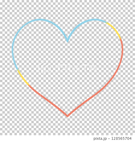 Full of fun - Soft and pop hand-drawn hearts 128565704