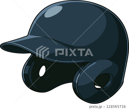 野球のヘルメットのイラスト	 128565716