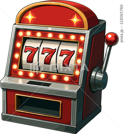 7が揃ったスロットマシンのイラスト 7が揃ったスロットマシンのイラスト 128565760