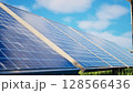 3D Renewable Energy Concept with Solar Panels in Nature 128566436
