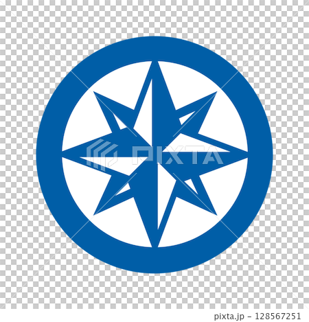 Simple compass icon (color) 128567251
