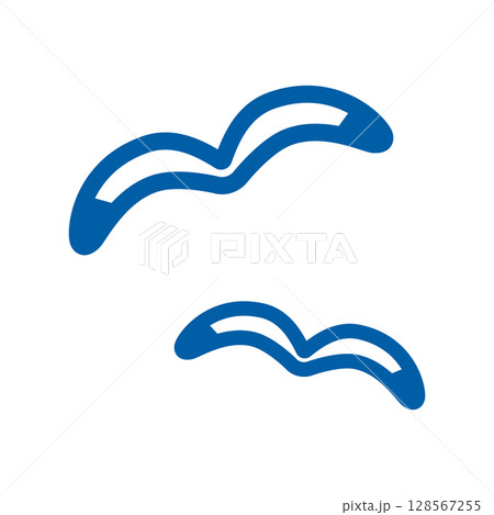 シンプルなカモメのアイコン（カラー） 128567255