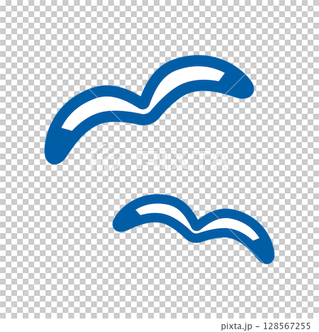 シンプルなカモメのアイコン（カラー） 128567255