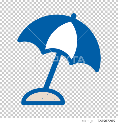 簡單的沙灘傘圖示(彩色) 簡單的沙灘傘圖示(彩色) 128567265