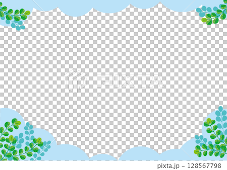 Fresh summer forest landscape frame illustration 128567798