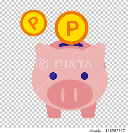 儲蓄積分的存錢筒插圖 128567837