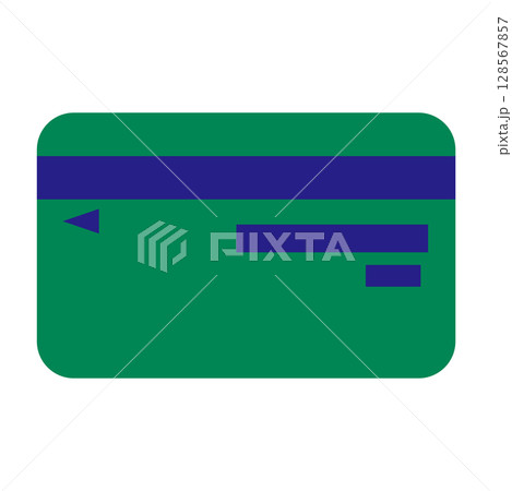 クレジットカード裏面・磁気ストライプのイラスト クレジットカード裏面・磁気ストライプのイラスト 128567857