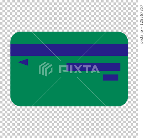 信用卡背面和磁條的插圖 128567857