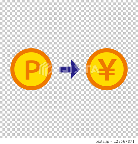 Icon to exchange points for money 128567871