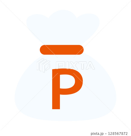 ポイントが入った袋のイラスト 128567872