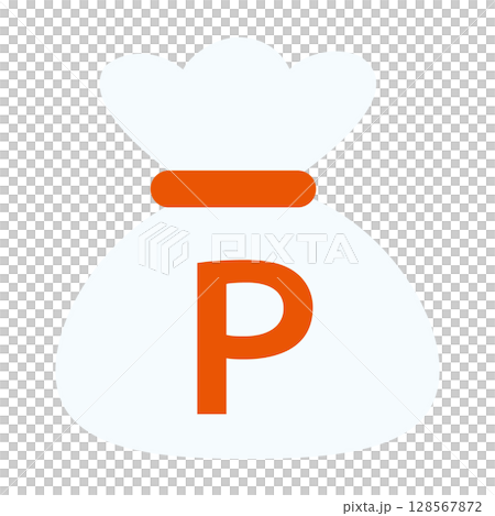 Illustration of a bag filled with points 128567872