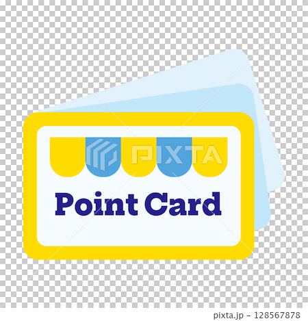 Illustrations of store point cards (multiple copies) 128567878