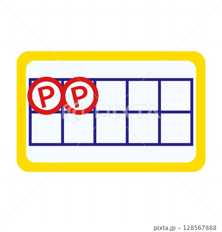 スタンプが押されたポイントカードのイラスト 128567888