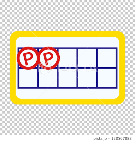 スタンプが押されたポイントカードのイラスト 128567888