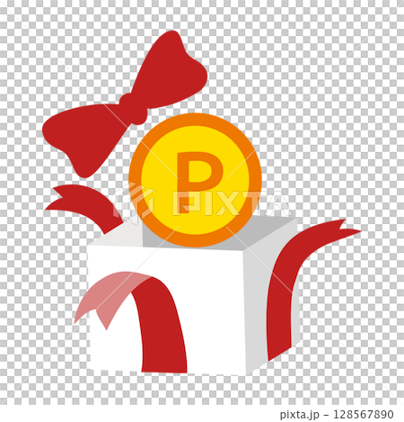 プレゼントボックスから出てくるポイントアイコン 128567890