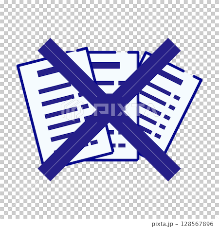 レシートのペーパーレスのアイコン 128567896