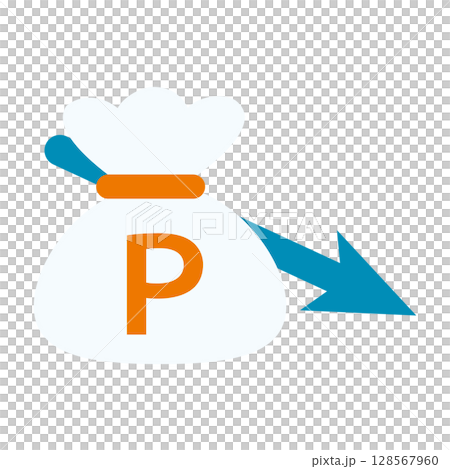 Illustration of point balance decreasing/disappearing Illustration of point balance decreasing/disappearing 128567960