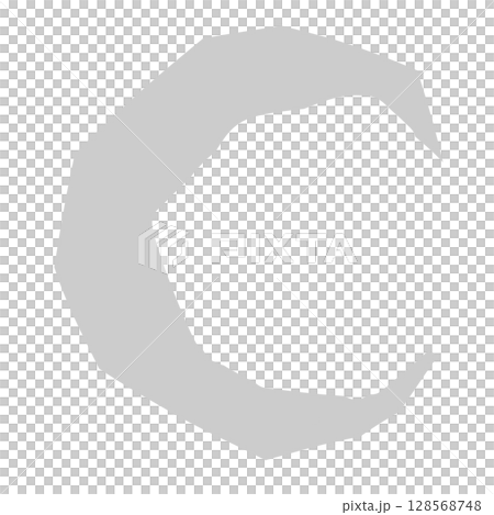 グレーのガタガタした月 128568748