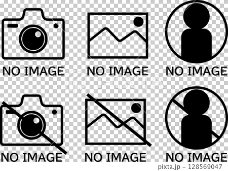 色々なnoimageのアイコンセット素材 128569047