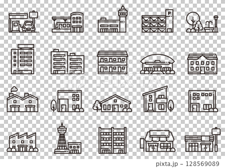 住宅・建築アイコン22　Housing & Architecture icons 128569089