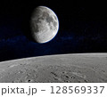 水星から見た宇宙の背景イラスト 128569337