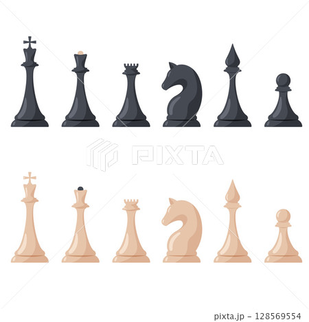 set of chess pieces 128569554
