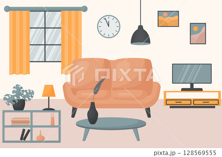 living room interior 128569555