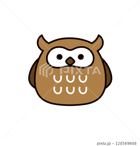 フクロウのイラスト 128569608