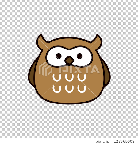 フクロウのイラスト 128569608