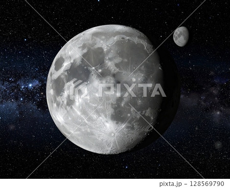 水星から見た宇宙の背景イラスト 128569790