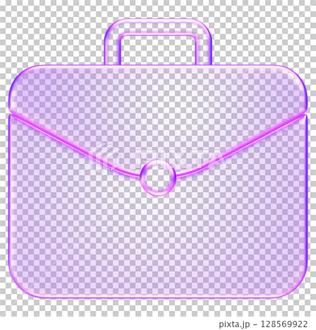 3D briefcase icon in transparent glass style, representing business, work, career, portfolio, or management in modern digital environment 3D briefcase icon in transparent glass style, representing business, work, career, portfolio, or management in modern digital environment 128569922