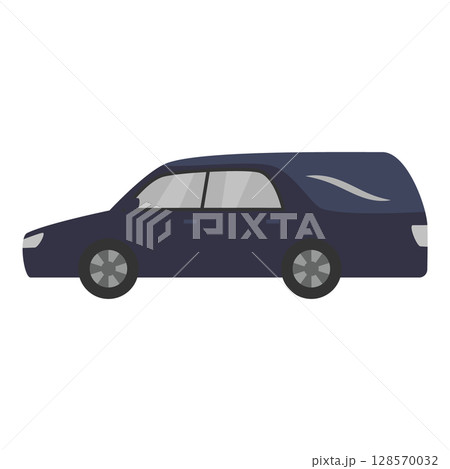 シンプルな霊柩車のイラスト シンプルな霊柩車のイラスト 128570032