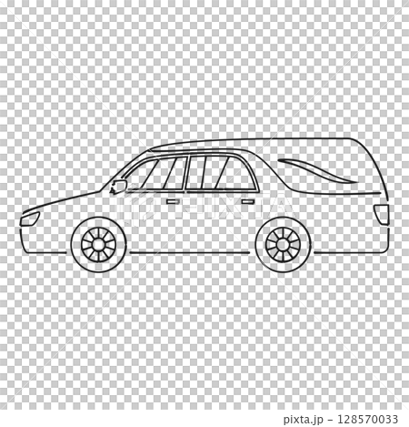 靈車的簡單線條畫 靈車的簡單線條畫 128570033