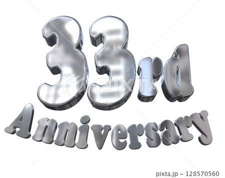 3DCG文字「33rd Anniversary/33周年マークキラキラ」 3DCG文字「33rd Anniversary/33周年マークキラキラ」 128570560