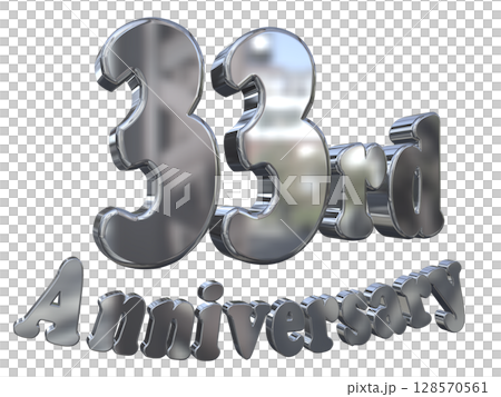 3DCG text "33rd Anniversary/33rd Anniversary Mark Sparkle" 3DCG text "33rd Anniversary/33rd Anniversary Mark Sparkle" 128570561