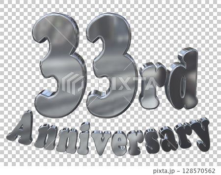 3DCG text "33rd Anniversary/33rd Anniversary Mark Sparkle" 3DCG text "33rd Anniversary/33rd Anniversary Mark Sparkle" 128570562