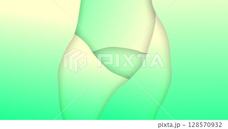 Image of green gradient lines waving in seamless loop Image of green gradient lines waving in seamless loop 128570932