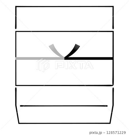 シンプルなお供え物の線画イラスト 128571229