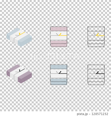 一組簡單的奉獻箱插畫集 一組簡單的奉獻箱插畫集 128571232