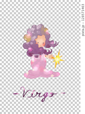 おとめ座の手描きイラスト おとめ座の手描きイラスト 128571463