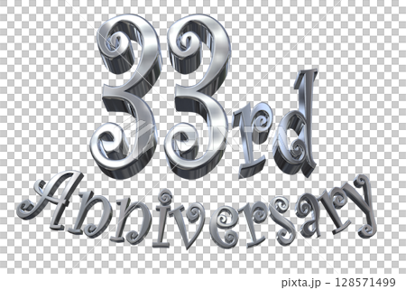 3DCG text "33rd Anniversary/33rd Anniversary Mark Sparkle" 3DCG text "33rd Anniversary/33rd Anniversary Mark Sparkle" 128571499
