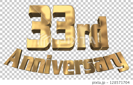 3DCG text "33rd Anniversary/33rd Anniversary Mark Sparkle" 3DCG text "33rd Anniversary/33rd Anniversary Mark Sparkle" 128571704