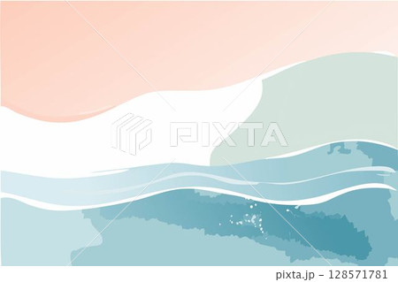パステル水彩の抽象和風背景 128571781