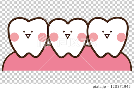 Cute tooth character illustration 128571943