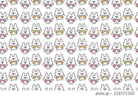 かわいいうさぎの背景イラスト 128572302